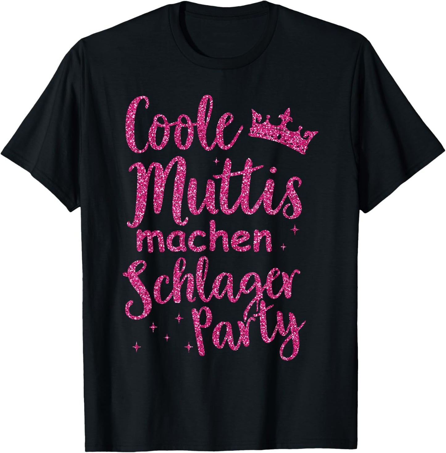 Schlager Music Costume Schlagerfan Schlager Music Party Girls , black T-Shirt - T-Shirt | Black