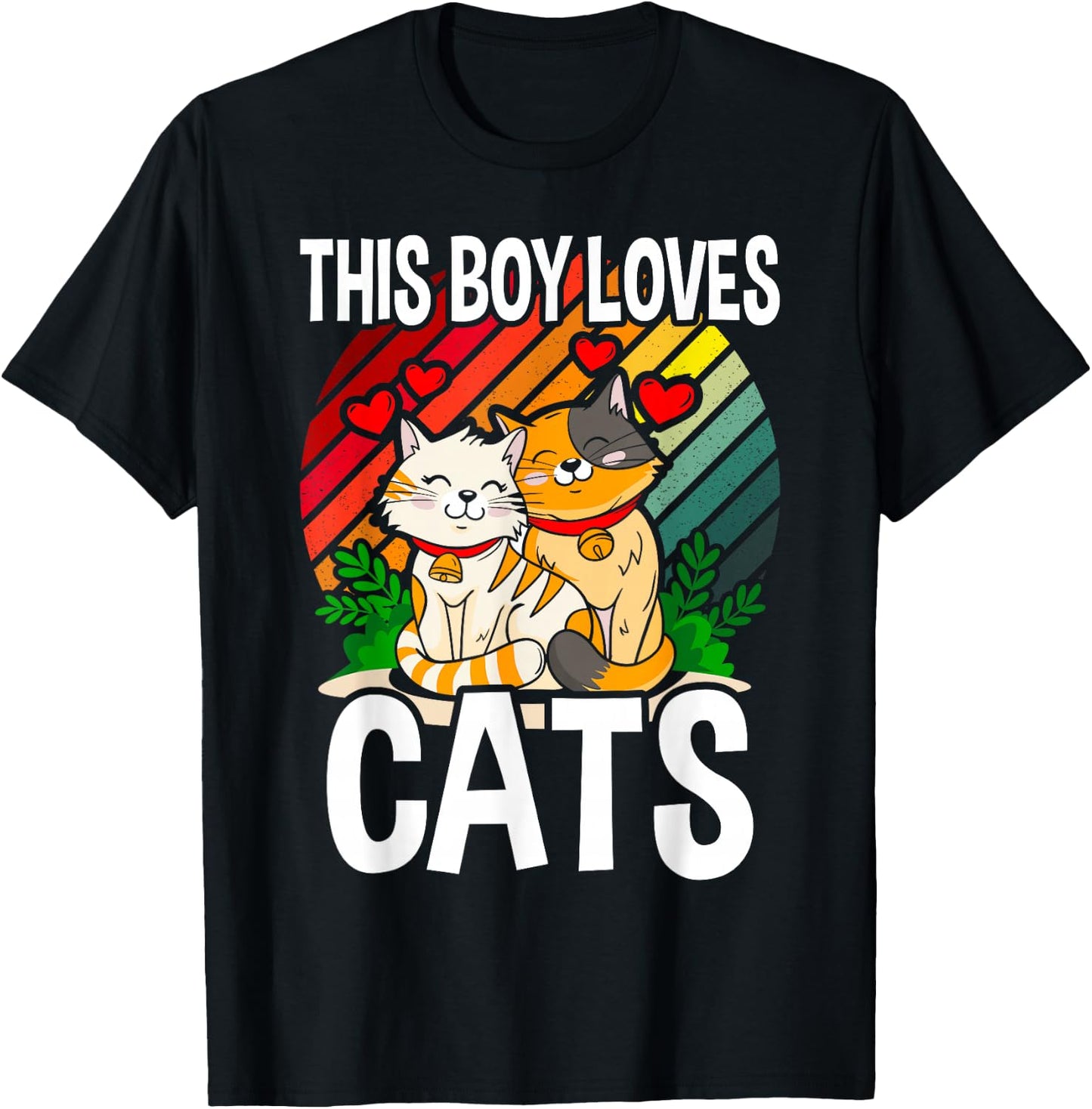 This Boy Loves Cats Boys Cat T-Shirt - T-Shirt | Black