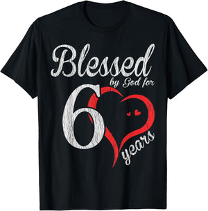 Vintage 60th Years Old Blessed by God - Happy 60th Birthday T-Shirt - T-Shirt | Black