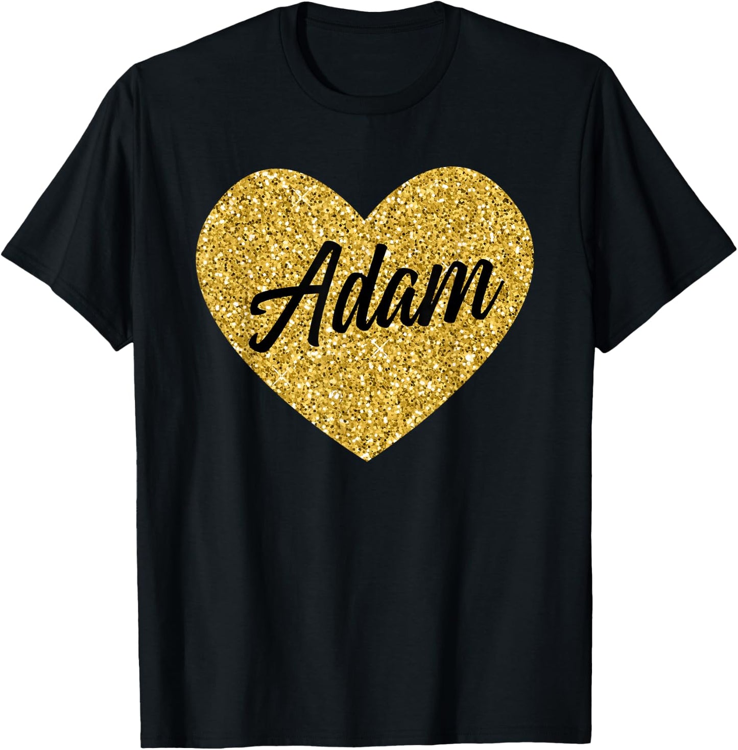 I Love Adam Cute Adam Heart Women Boys or Girls T-Shirt - T-Shirt | Black