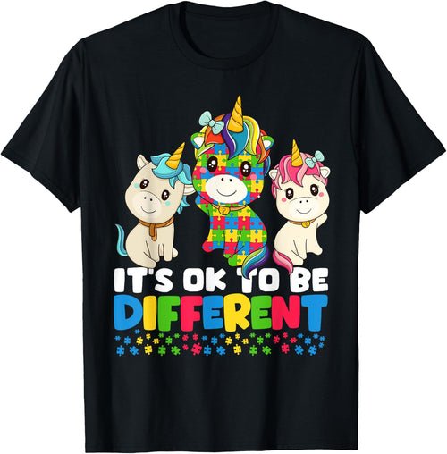Unicorn Autism Awareness Shirt, It’s Ok To Be Different Kids