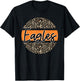 Eagles School Spirit Leopard Print Orange T-Shirt - T-Shirt | Black