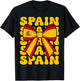 Spanish Girl Coquette Bow Spain Flag Cute Retro Groovy Spain T-Shirt - T-Shirt | Black