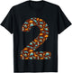 Kids 2nd Birthday 2 Dinosaurs Trex Two Year Bday Toddler Boys Kid T-Shirt - T-Shirt | Black