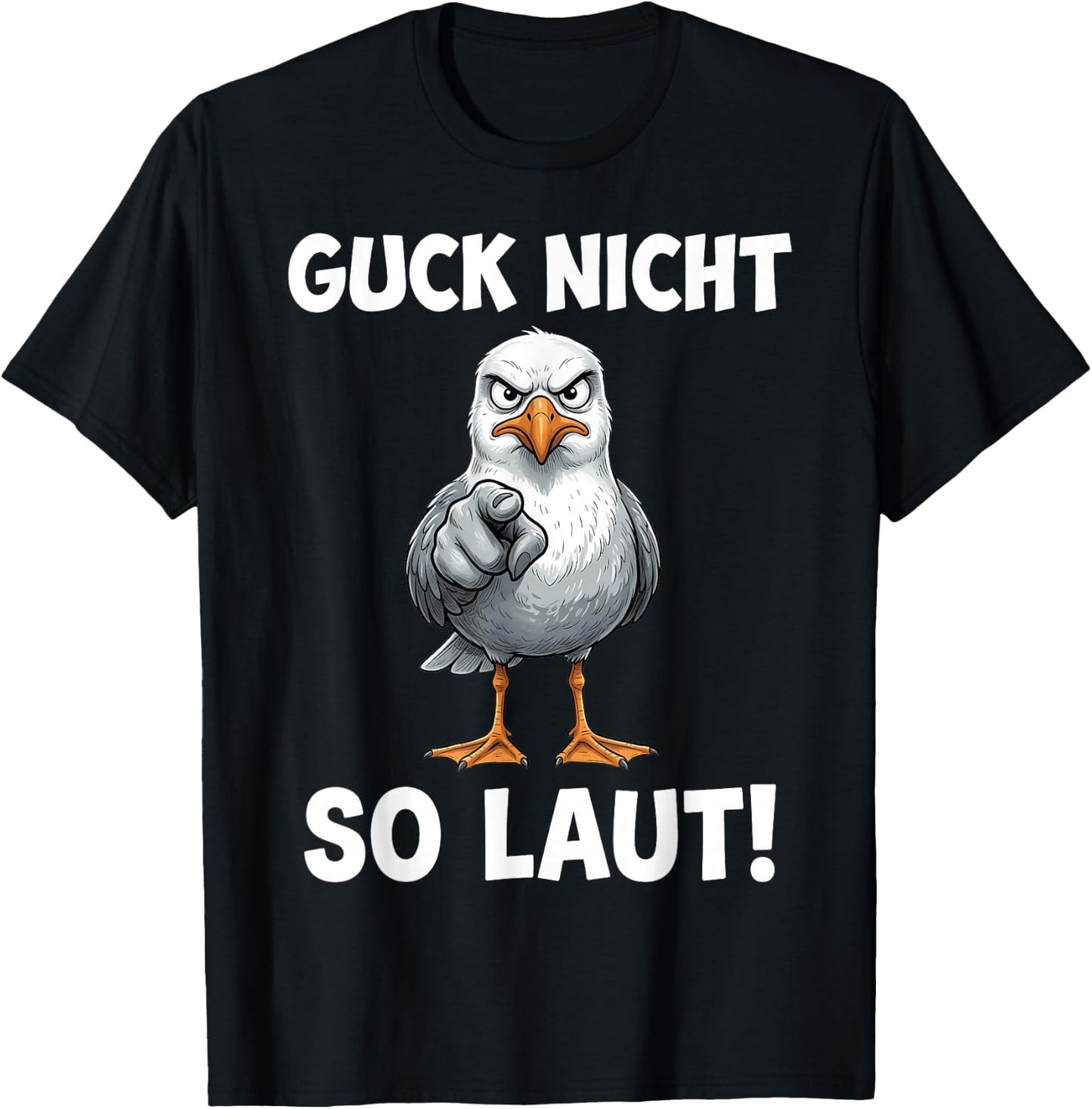 Guck Nicht So Laut Möwe T-Shirt - T-Shirt | Black