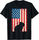 Patriotic Guinea Pig Animal 4th of July US American Flag Women Kids Men T-Shirt - T-Shirt | Black