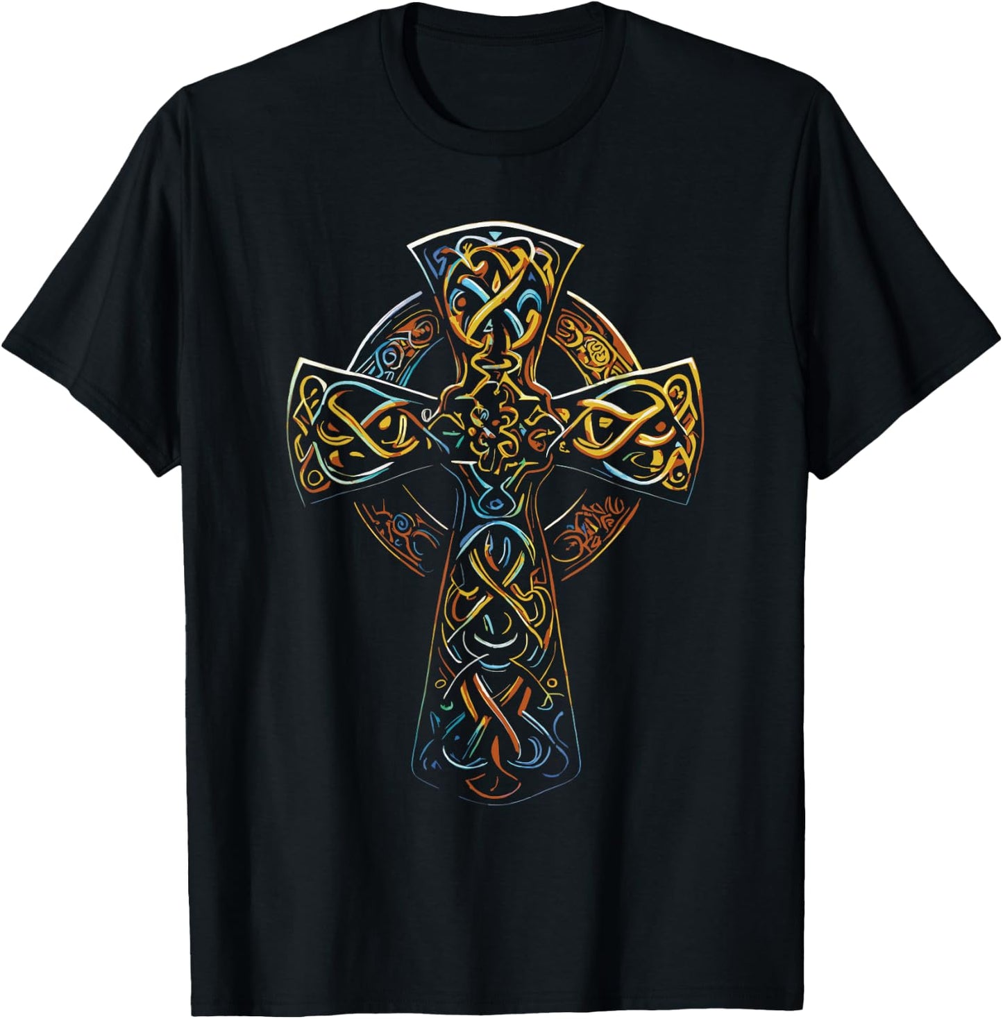 Celtic Cross , Black, S T-Shirt - T-Shirt | Black