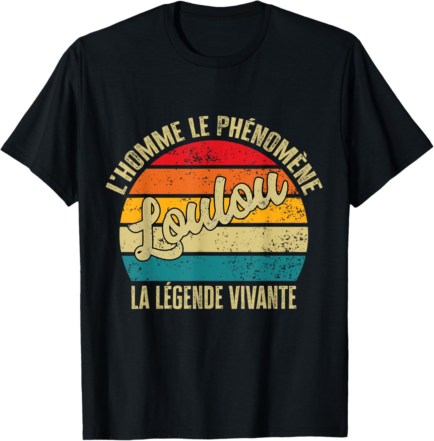 Loulou Personalised Gift Humour Man The Legend Living , Black, S T-Shirt - T-Shirt | Black