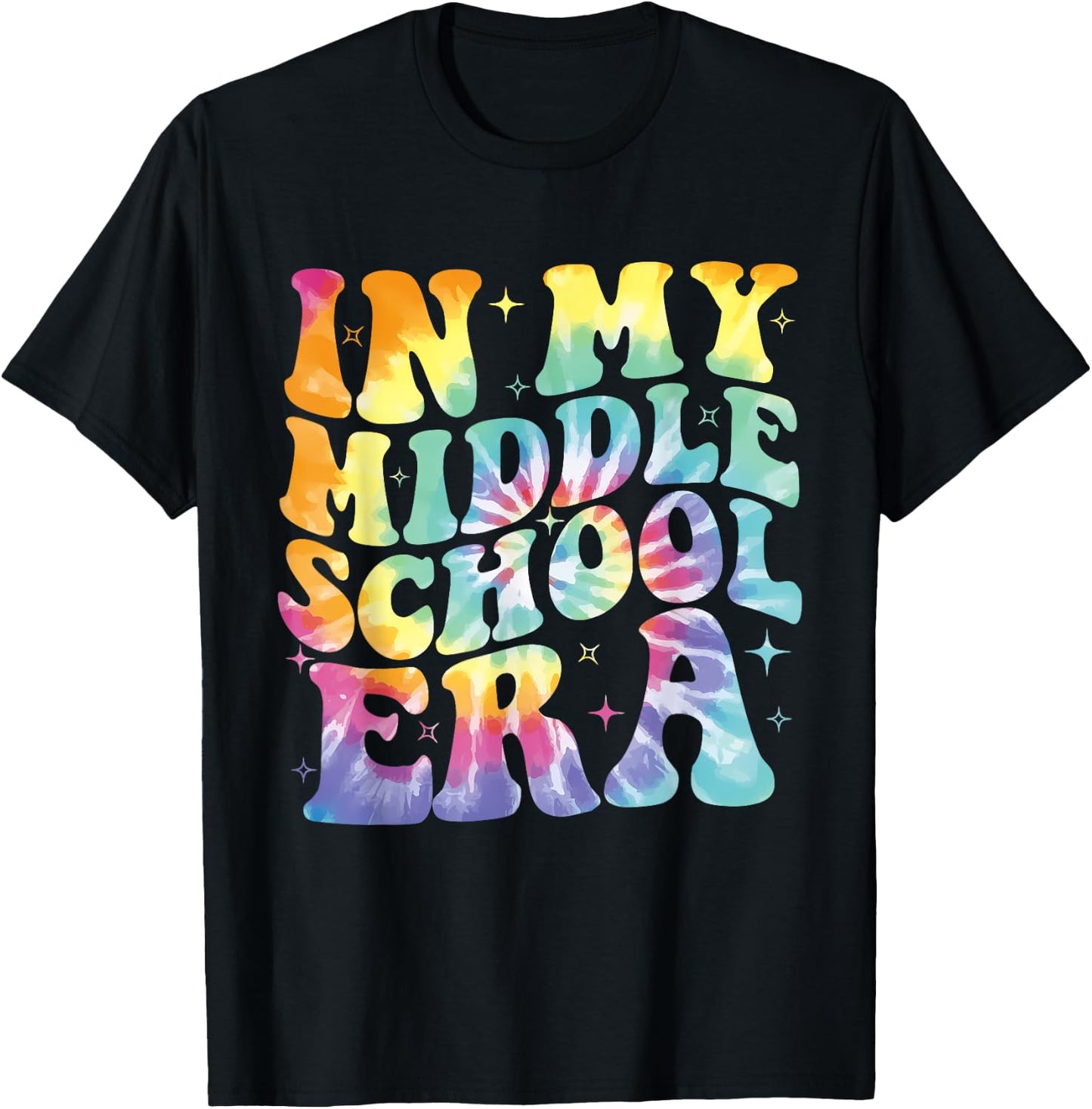 In My Middle School Era Back To School Teacher Groovy Women Kids T-Shirt - T-Shirt | Black