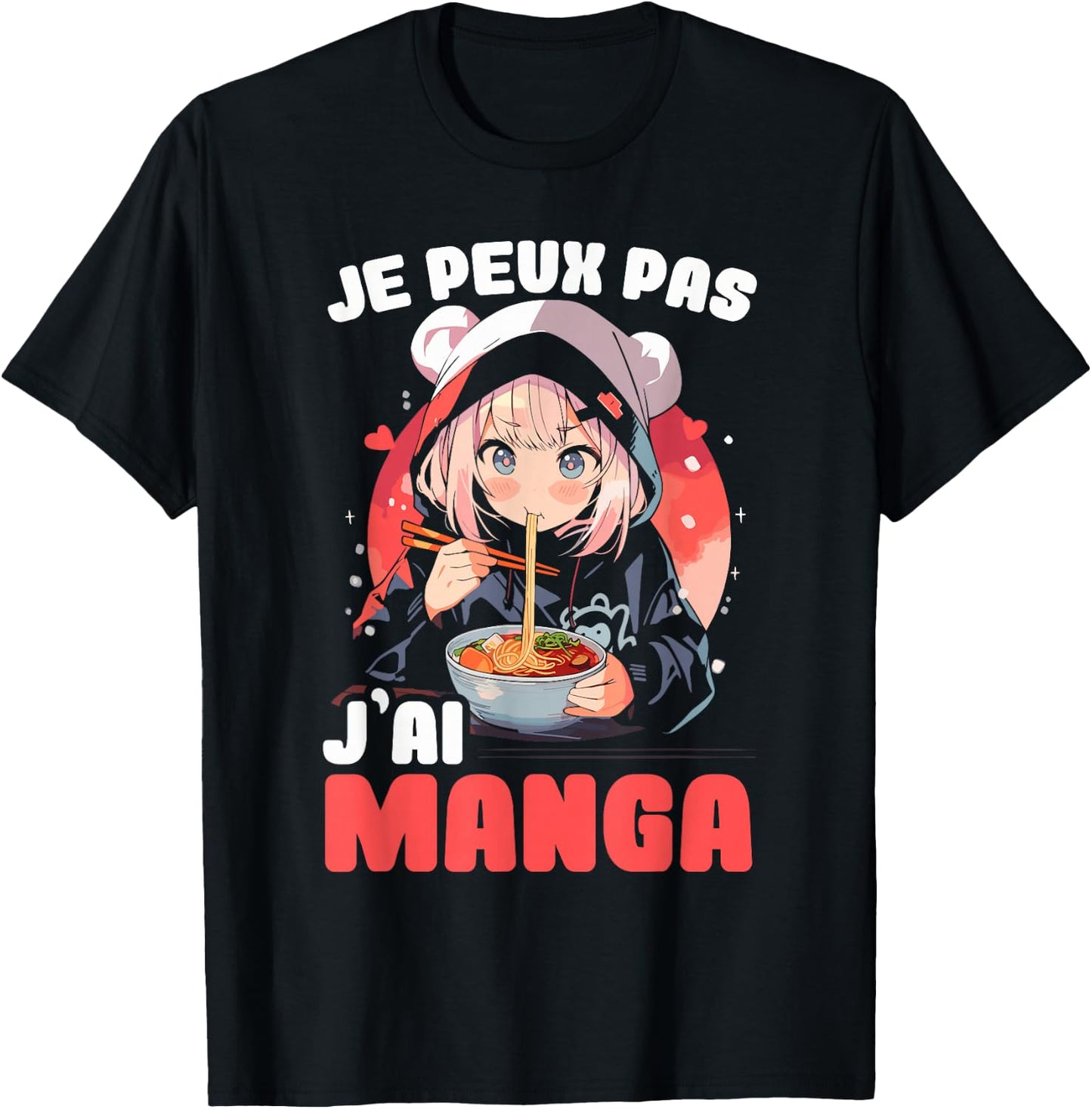 Je Peux Pas J'Ai Manga Otaku Anime Gift Anime Manga T-Shirt - T-Shirt | Black
