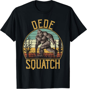 Dede Squatch Bigfoot Grandpa Sasquatch Family Matching T-Shirt - T-Shirt | Black