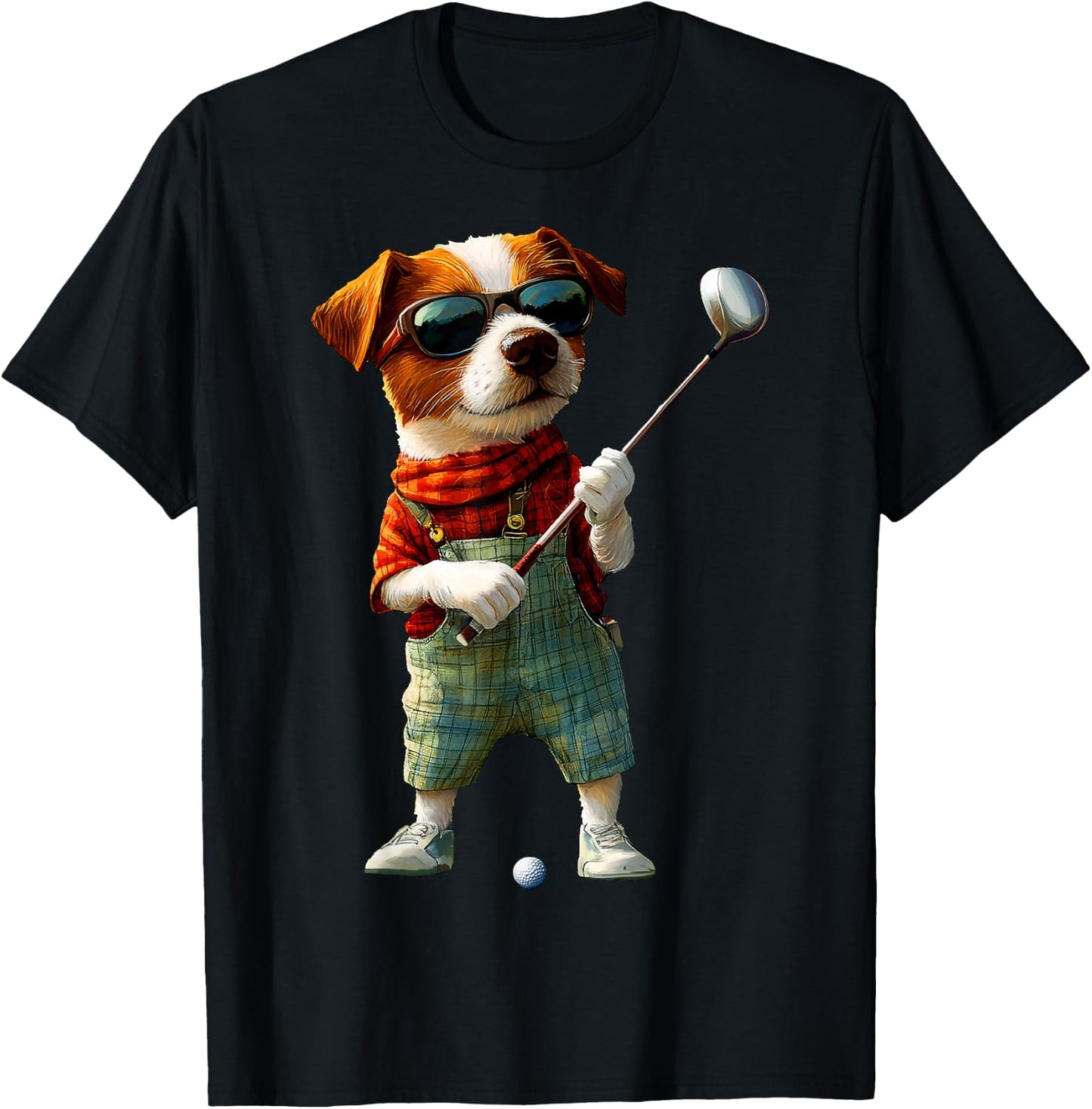 Jack Russells Golf Jack Russell T-Shirt - T-Shirt | Black
