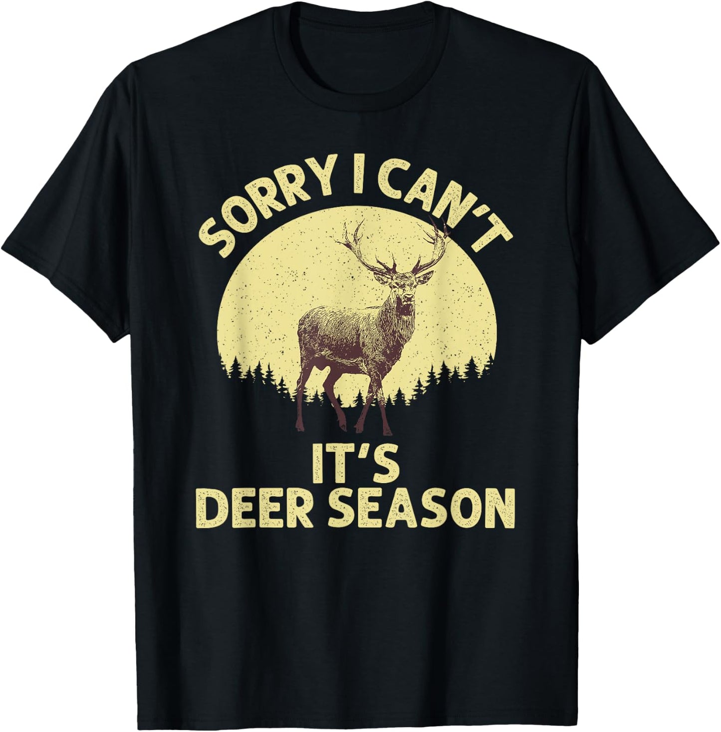 Deer Hunting Art Women Wildlife Hunter Deer Hunting T-Shirt - T-Shirt | Black