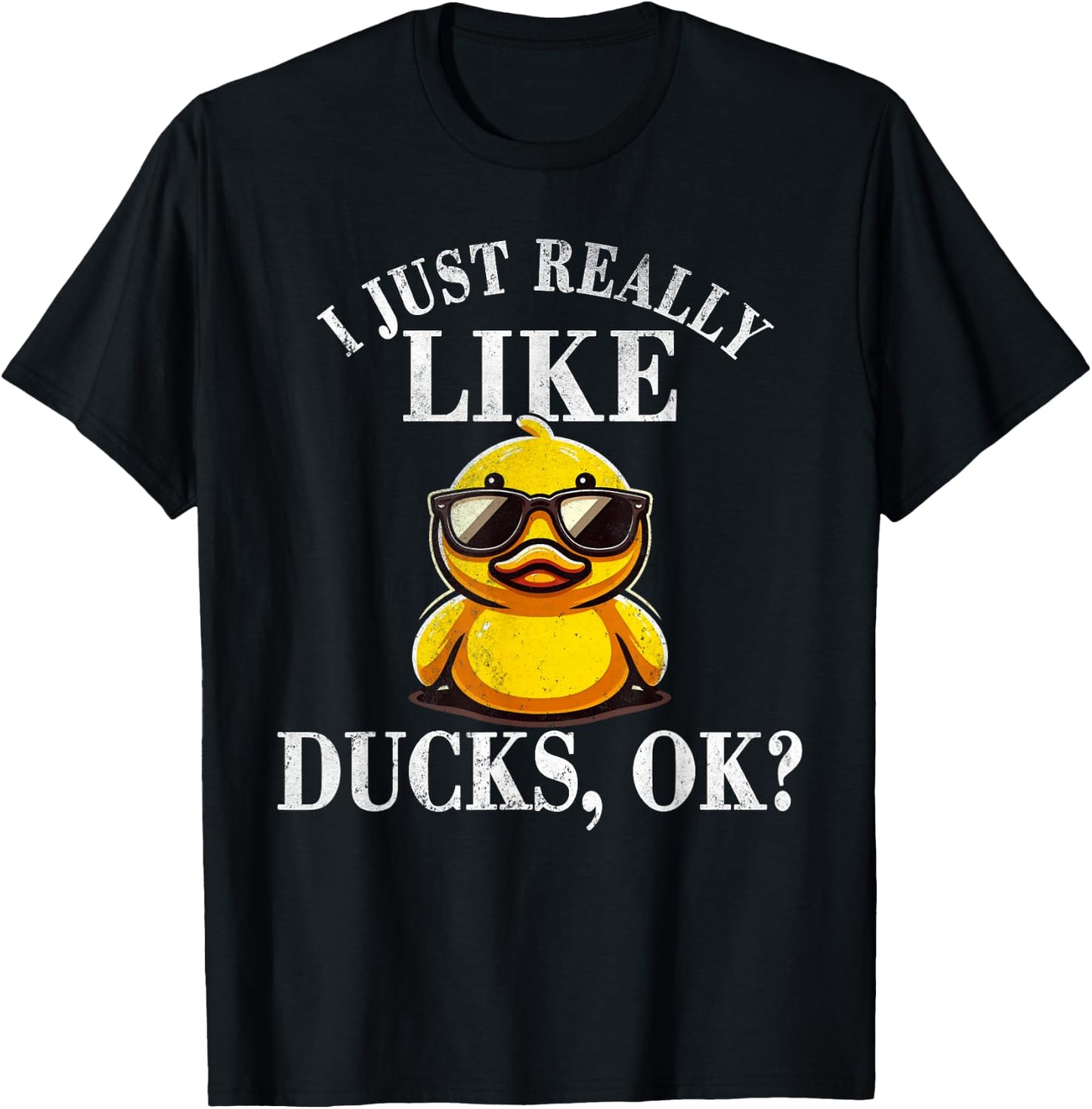 I Just Really Like Ducks Ok Shirt Cute Boys Kids Rubber Duck T-Shirt - T-Shirt | Black