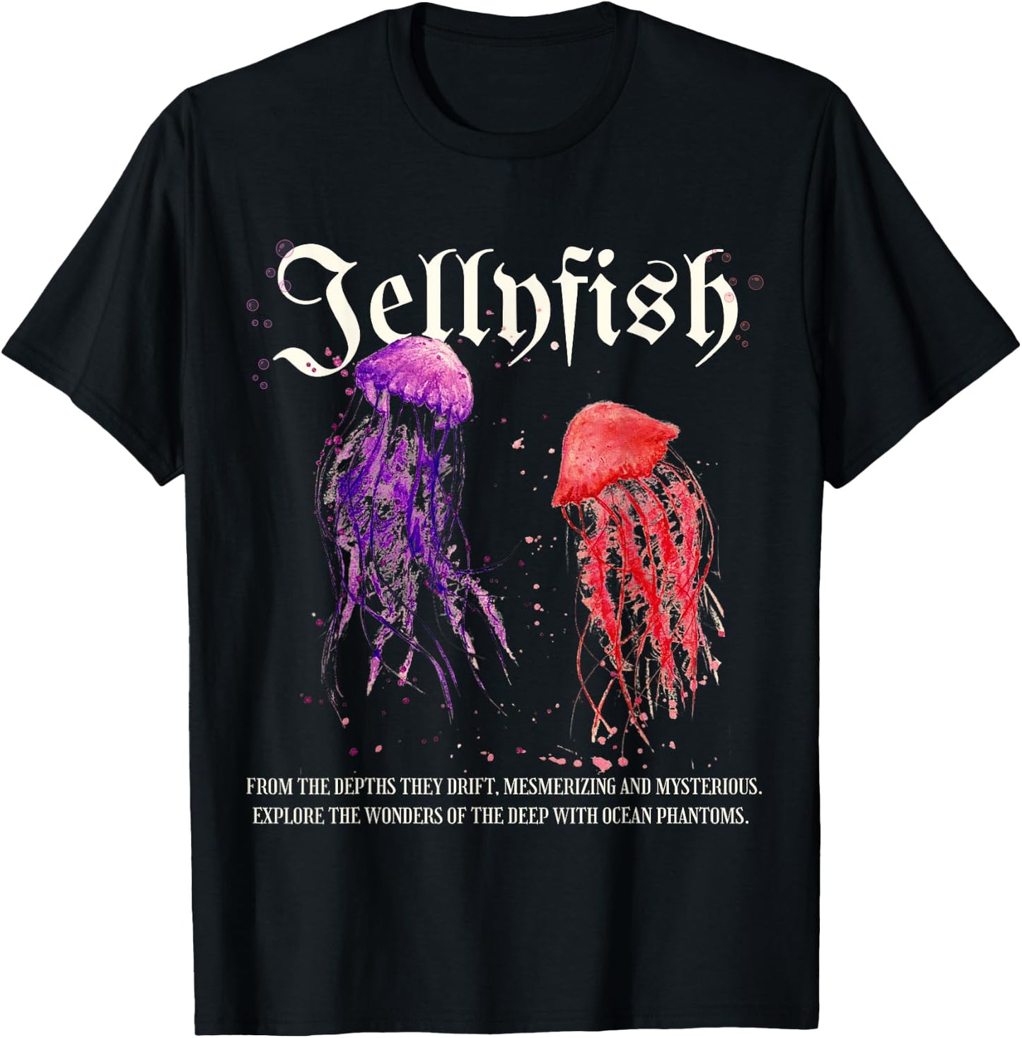 Cool JellyFish Ocean Beach Vacation Aquarium Trip T-Shirt - T-Shirt | Black