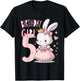 Rabbit Princess Children's Birthday 5 Years Girl Pink T-Shirt - T-Shirt | Black