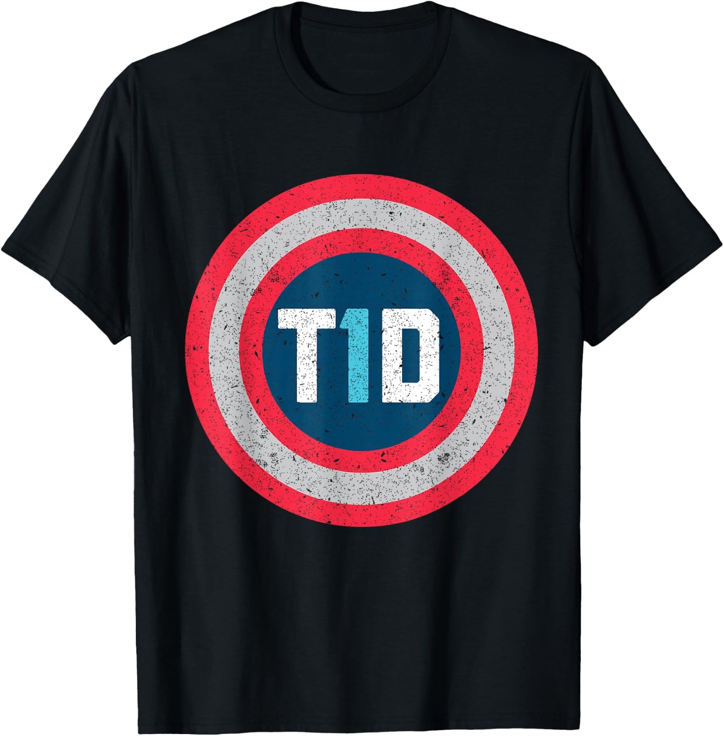 T1D Diabetic Type 1 Diabetes Awareness Men Women Kid T-Shirt - T-Shirt | Black