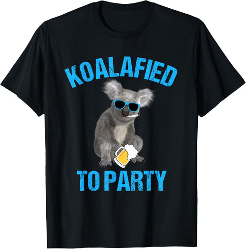 Koalafied to Party Koala Animal Pun Shirt Koala