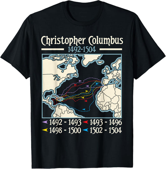 Christopher Columbus Day Italian American T-Shirt - T-Shirt | Black