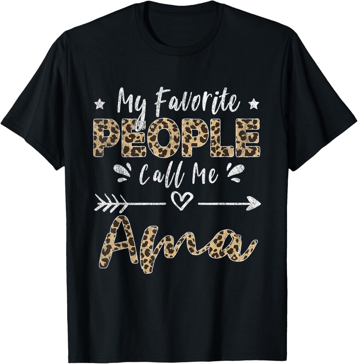 My Favorite People Call Me Ama Leopard T-Shirt - T-Shirt | Black