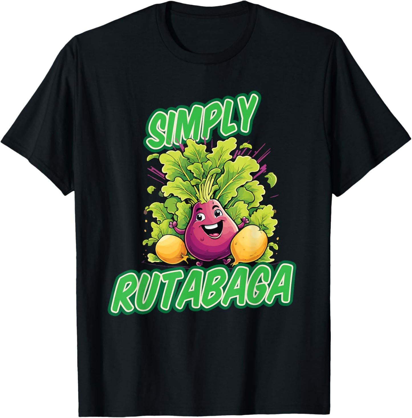 Rutabaga Fan Vegetarian Fun Kohlrabi Costume T-Shirt - T-Shirt | Black