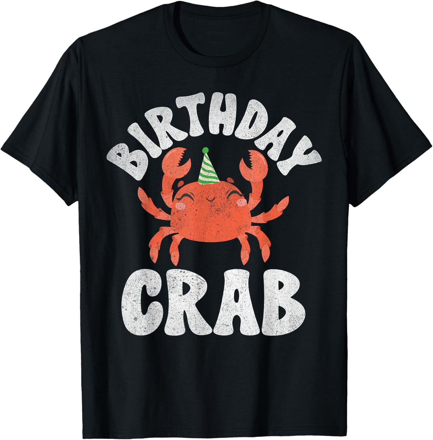 Crab Lover Gifts & Crab Party Decorations Crab Party Birthday - -Adults, Kids - Black - Short Sleeve - Small - - Cartoon Crab Pattern T-Shirt - T-Shirt | Black