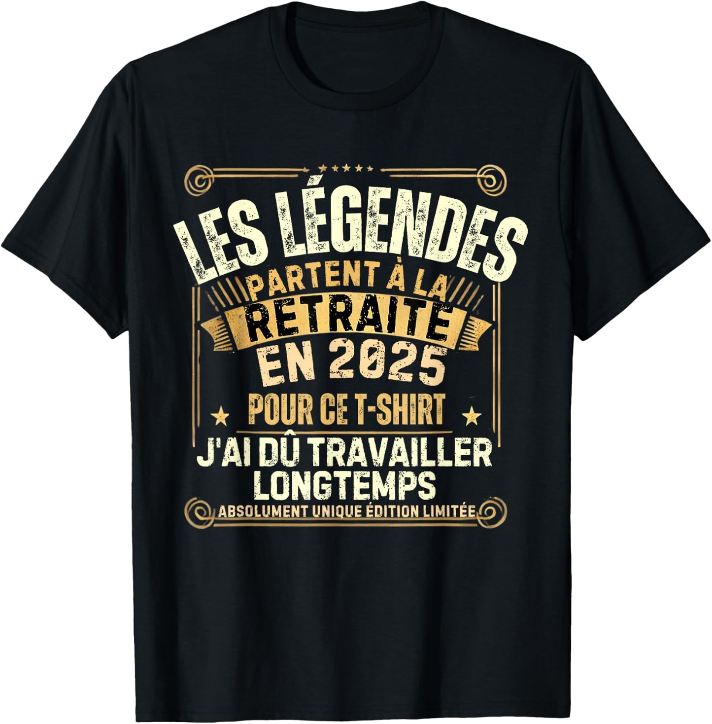 Retirement 2025 Man Retired 2025 , Black, S T-Shirt - T-Shirt | Black