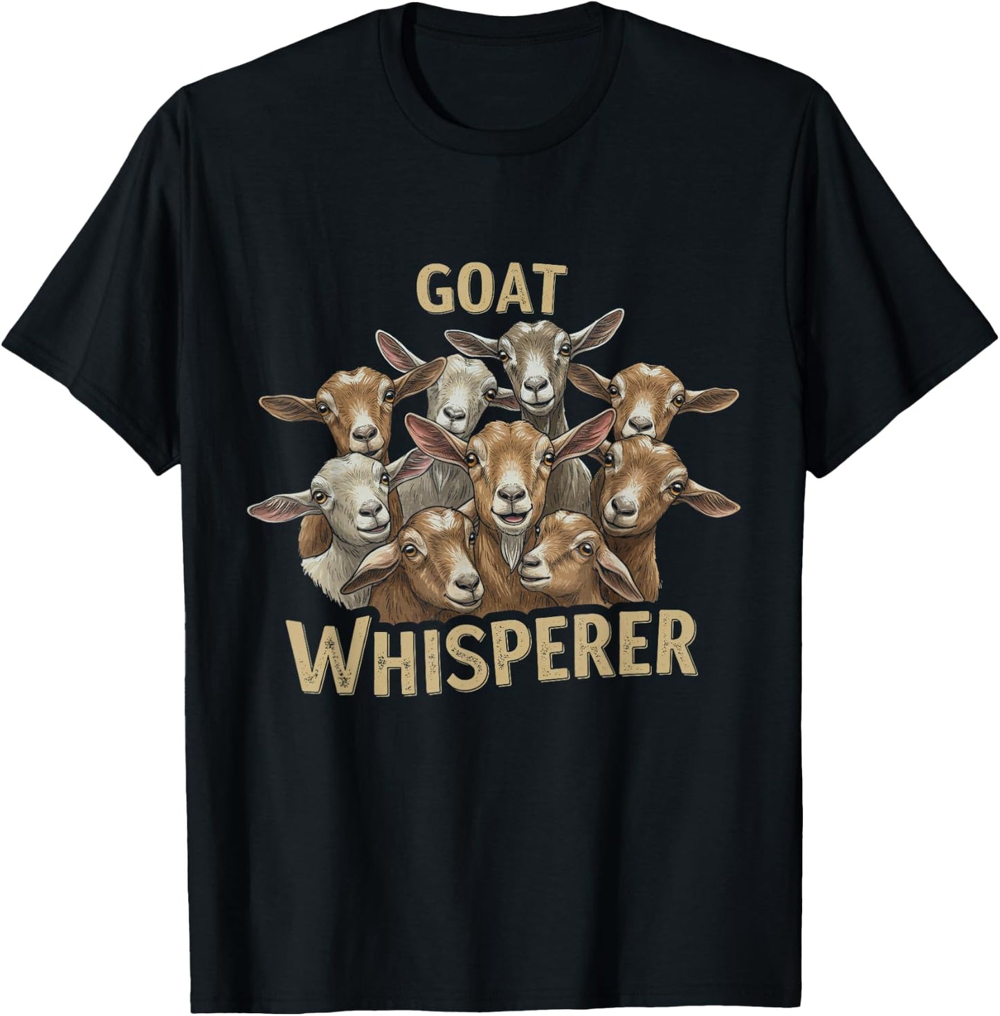 Goat Whisperer Farm Animal Design For Farmer Men Women T-Shirt - T-Shirt | Black