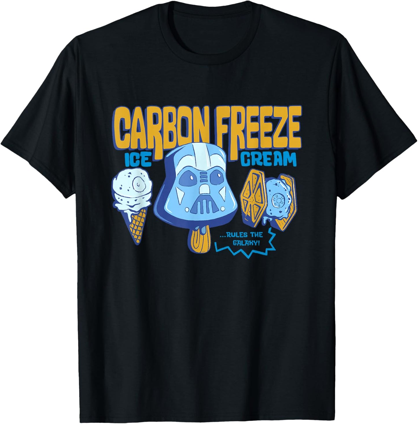 Star Wars Darth Vader Empire Carbon Freeze Ice Cream Funny T-Shirt - T-Shirt | Black
