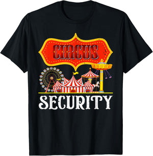 Carnival Circus Security Fancy Dress Circus Artist Circus , black T-Shirt - T-Shirt | Black