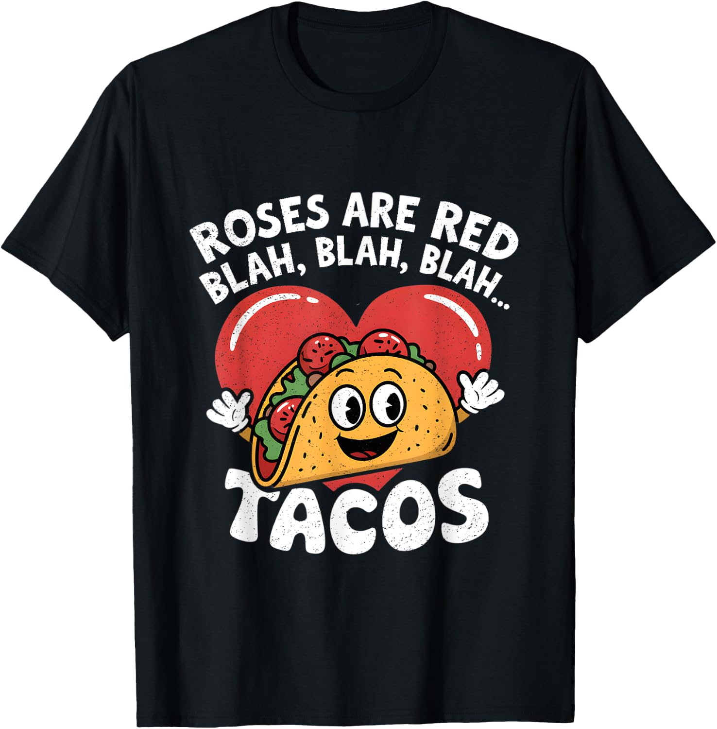 Roses Are Red Blah Tacos Lover Funny Mexican Food Boys Men T-Shirt - T-Shirt | Black