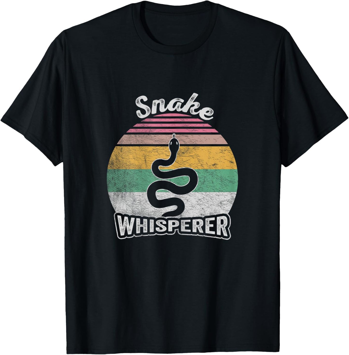 Retro Vintage Snake Whisperer Snake Lover Funny Snake T-Shirt - T-Shirt | Black