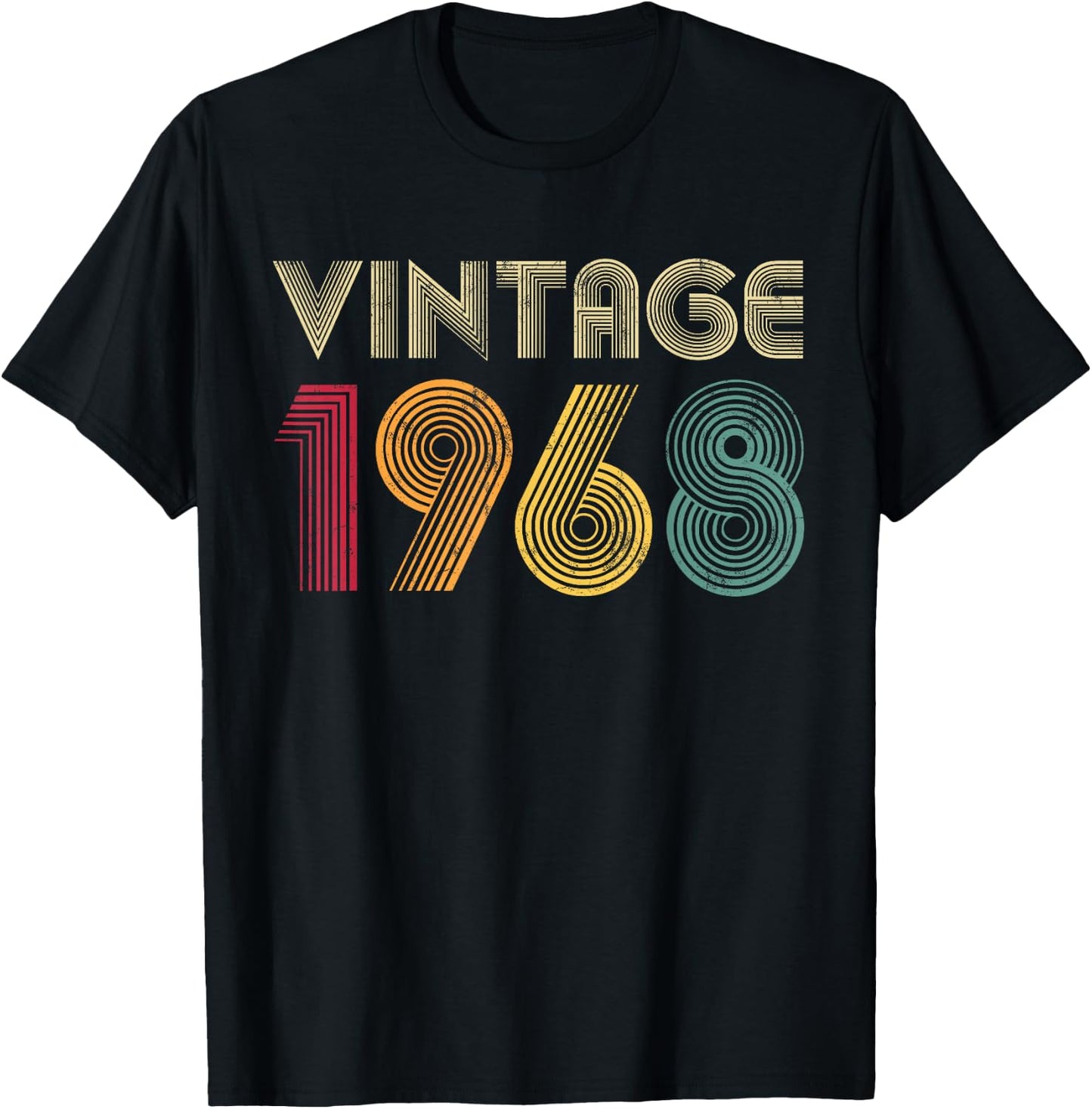 58th Birthday Gift 1968 Vintage Men Women 58 Years Old T-Shirt - T-Shirt | Black