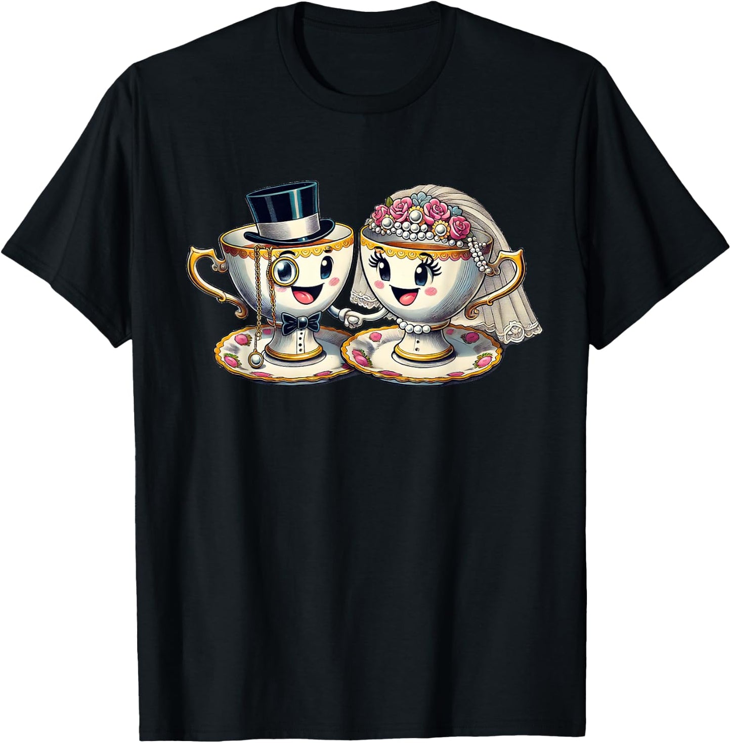 Porzellanhochzeit | Lustiges Porzellanhochzeit Geschenk T-Shirt - T-Shirt | Black
