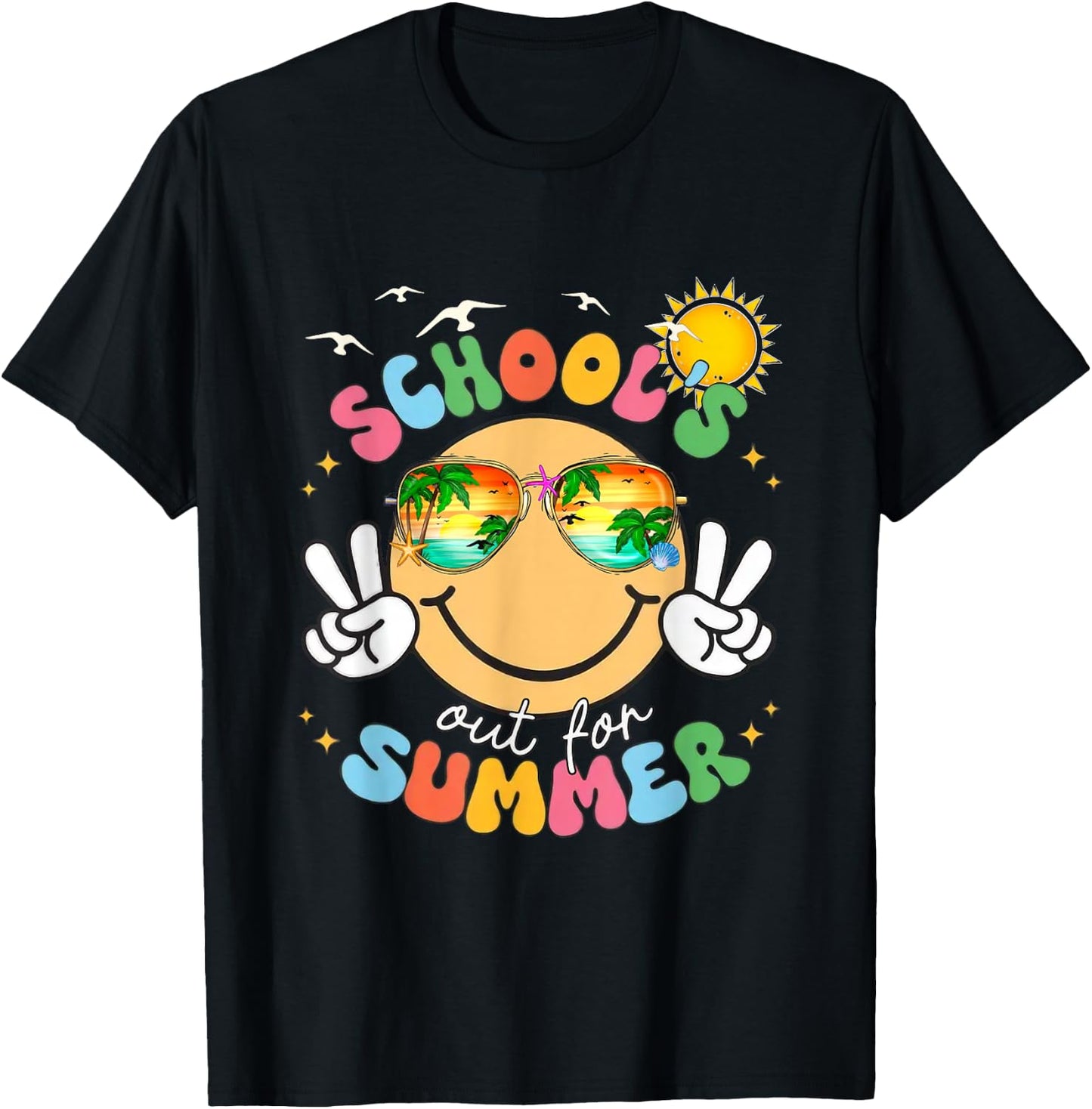 Funny School's Out for Summer Teachers Last Day of School T-Shirt - T-Shirt | Black