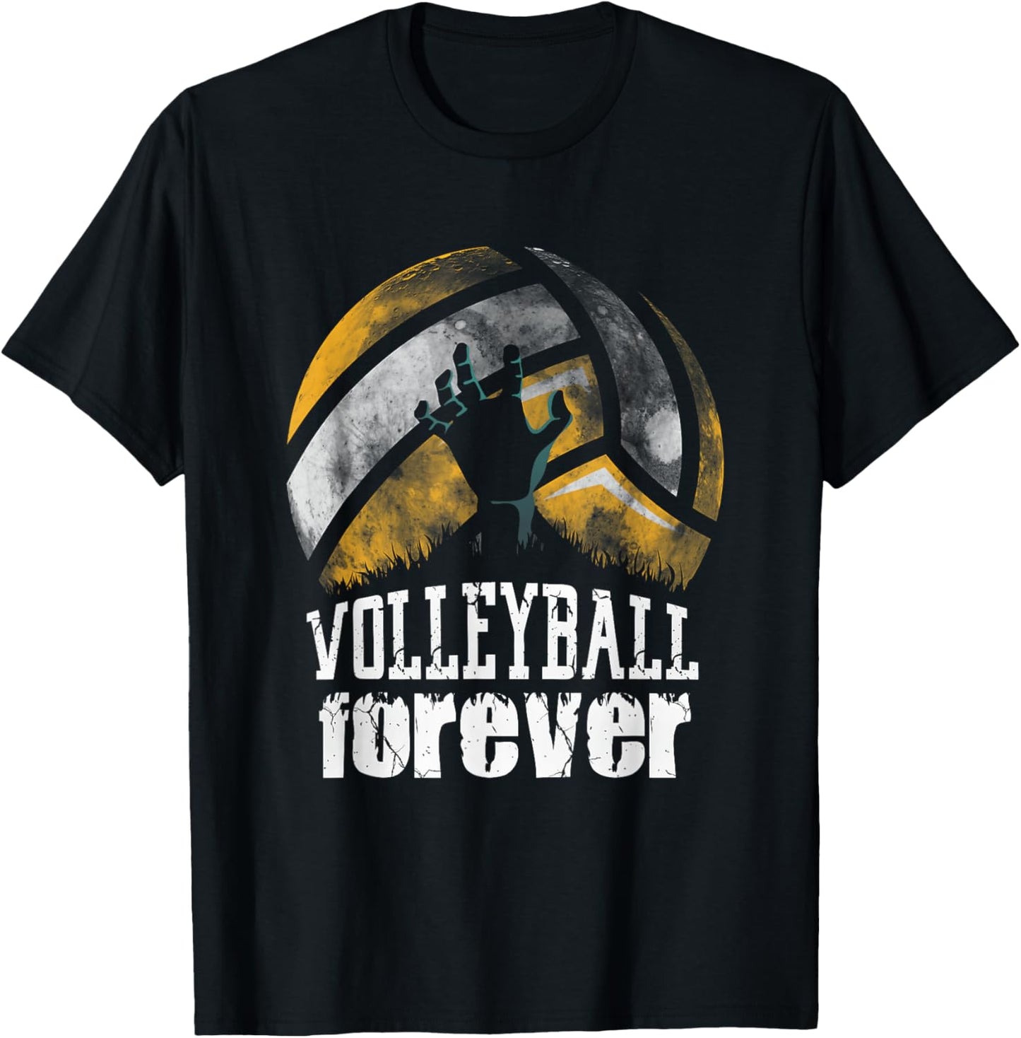 Volleyball Forever! Zombie Volleyball Player Halloween T-Shirt - T-Shirt | Black