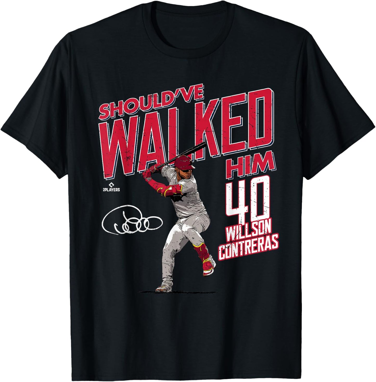 Should've Walked Him Willson Contreras St Louis Baseball T-Shirt - T-Shirt | Black