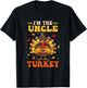 I'm The Uncle Turkey Matching Family Thanksgiving Costume T-Shirt - T-Shirt | Black