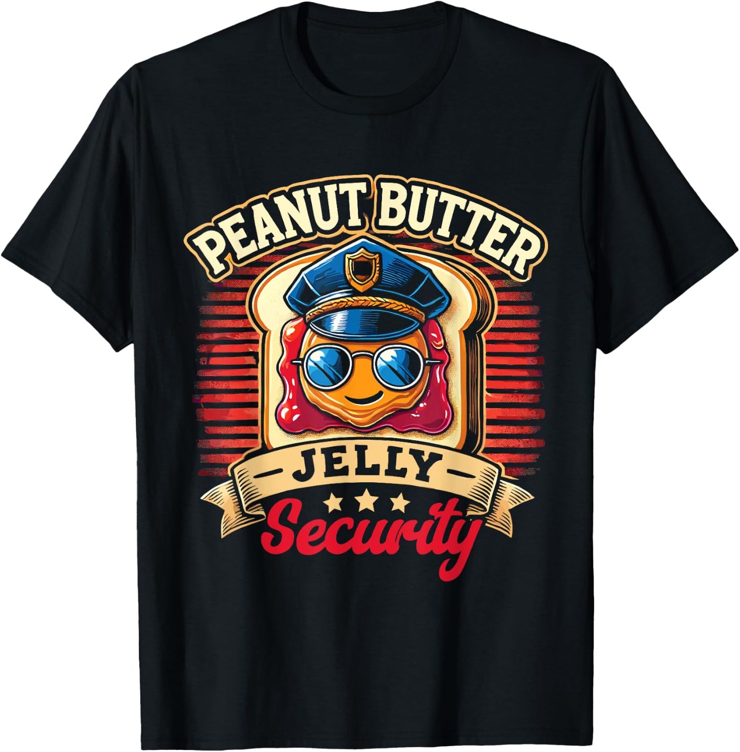 Peanut Butter Jelly Security T-Shirt - T-Shirt | Black