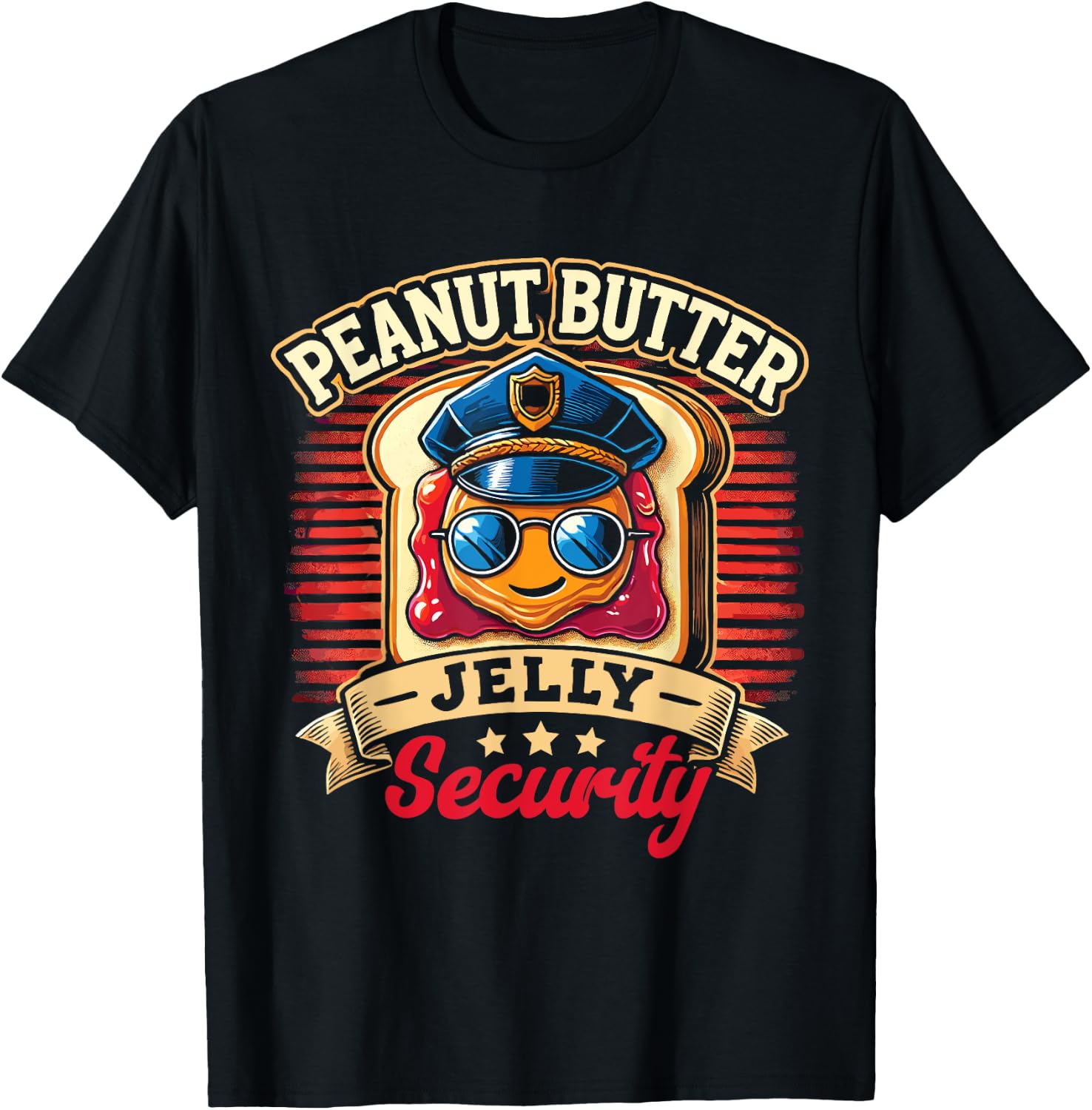 Peanut Butter Jelly Security T-Shirt - T-Shirt | Black
