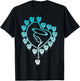 The Holy Rosary Virgin Mary Catholics. Heart Roses T-Shirt - T-Shirt | Black