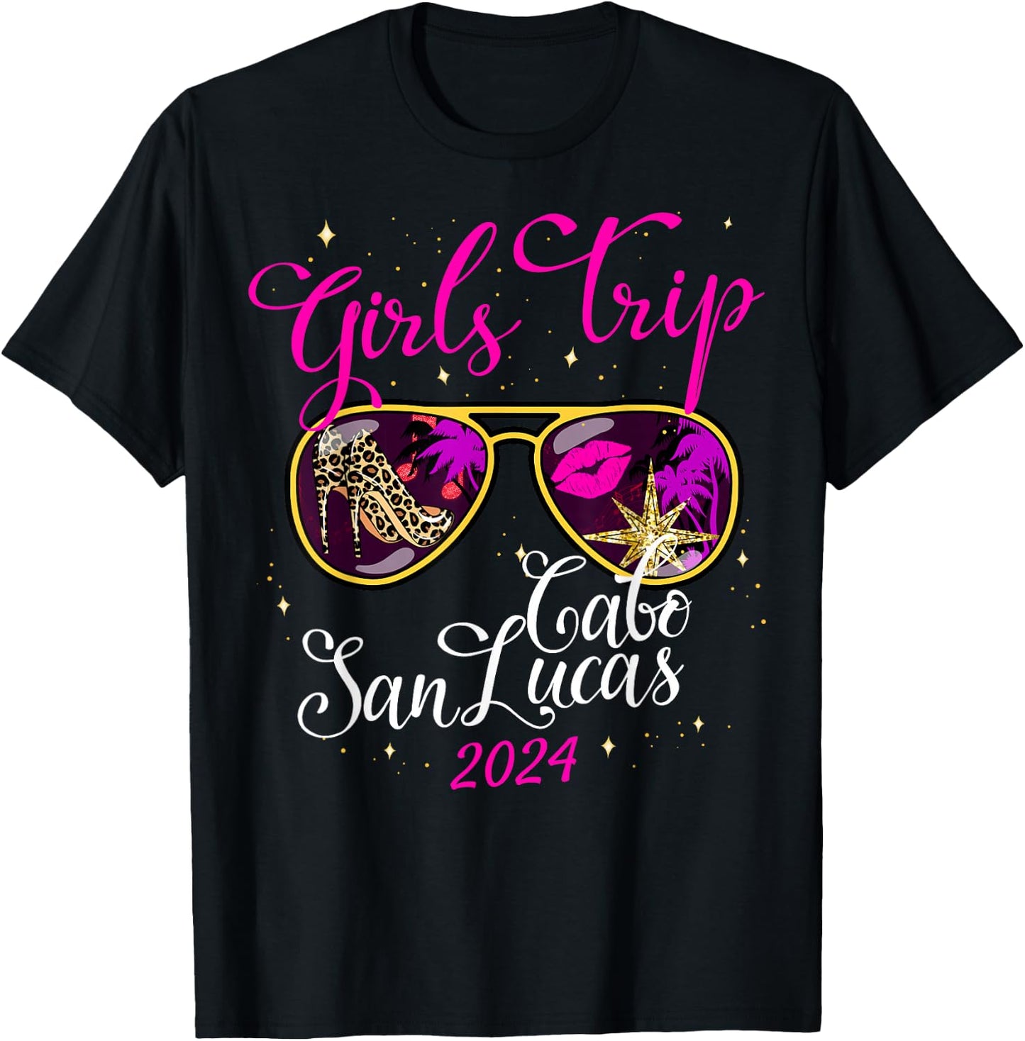 Girls Trip Cabo San Lucas 2024 Weekend Birthday Squad T-Shirt - T-Shirt | Black