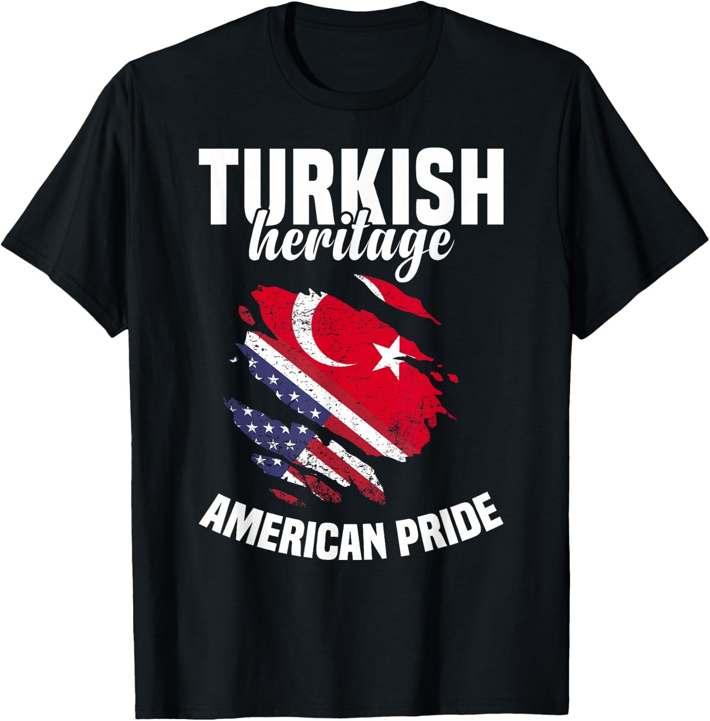 Turkey Flag Outfit American Flags US Uniform Turkish T-Shirt - T-Shirt | Black