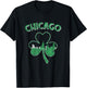 Retro Chicago St Patricks Day Shirt Parade Men Women T-Shirt - T-Shirt | Black