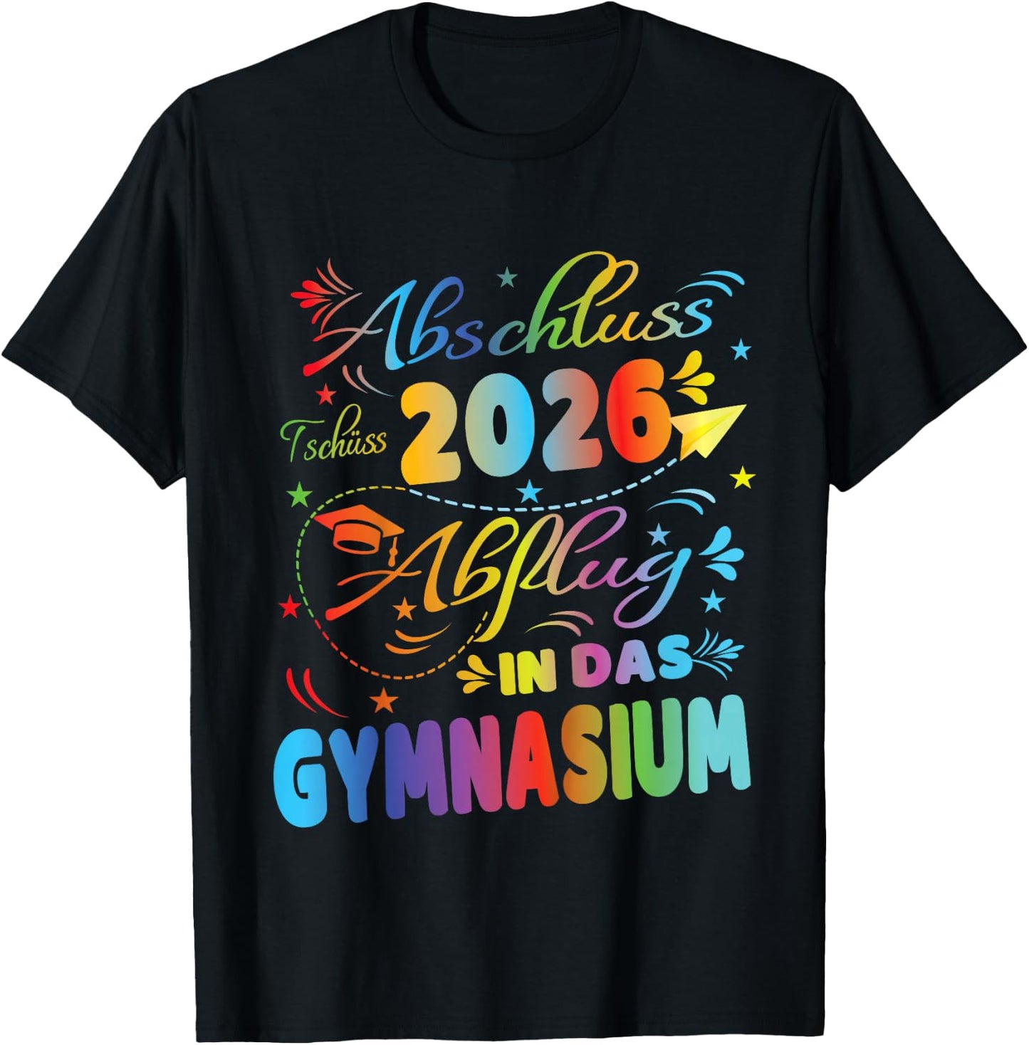 Schulkind Abschluss Grundschule 2026 Einschulung Gymnasium T-Shirt - T-Shirt | Black