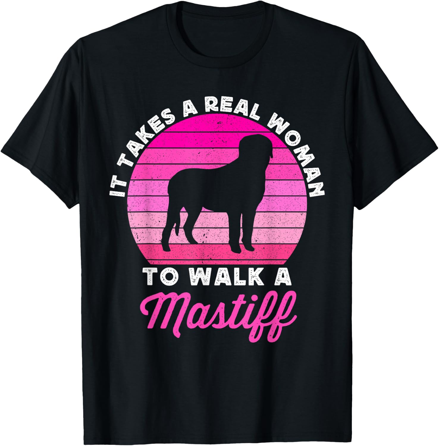 Funny English Mastiff Dog Mastiffs Dog Mom Lady T-Shirt - T-Shirt | Black