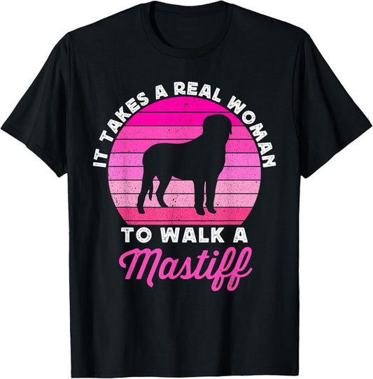 Funny English Mastiff Dog Mastiffs Dog Mom Lady T-Shirt - T-Shirt | Black