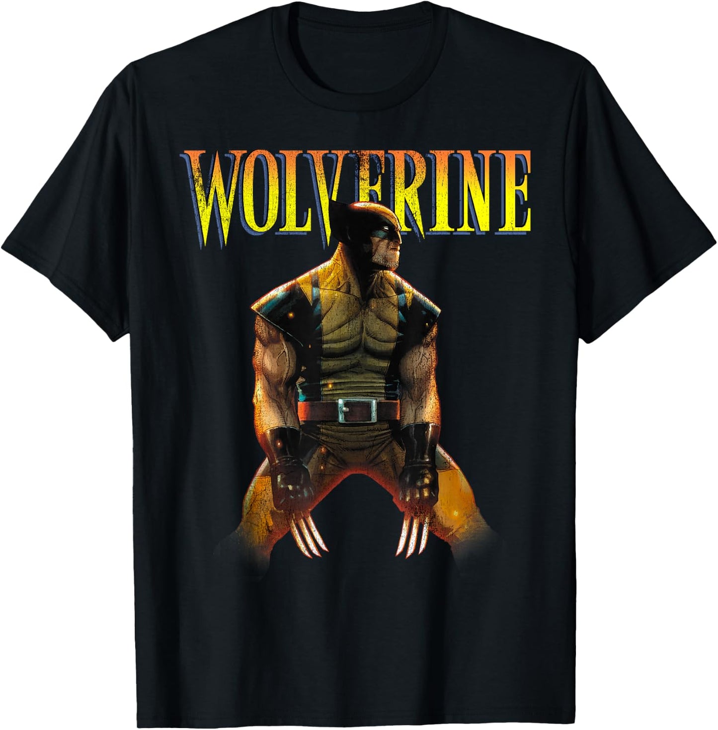 Marvel X-Men Wolverine Side Profile Logo T-Shirt - T-Shirt | Black