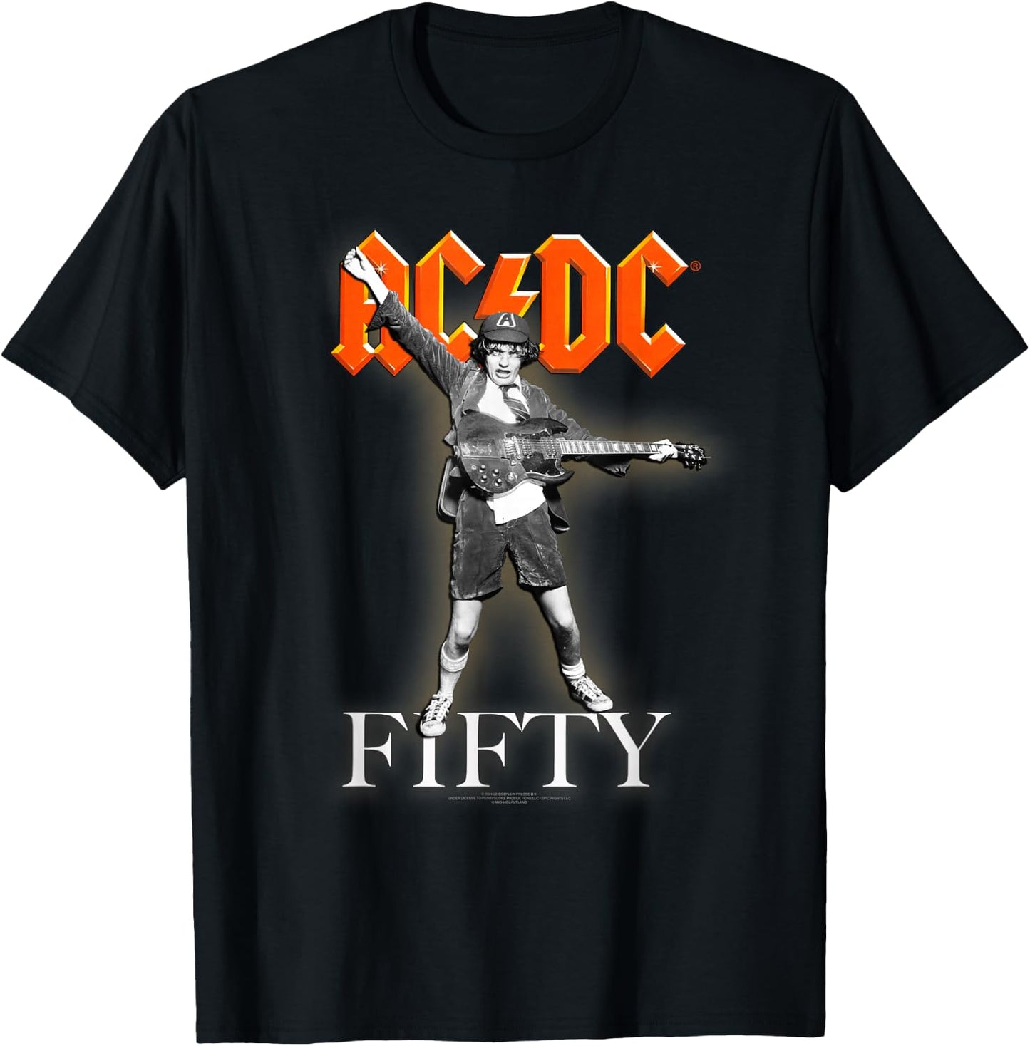 AC/DC - 50 Years of Covers, Black T-Shirt - T-Shirt | Black