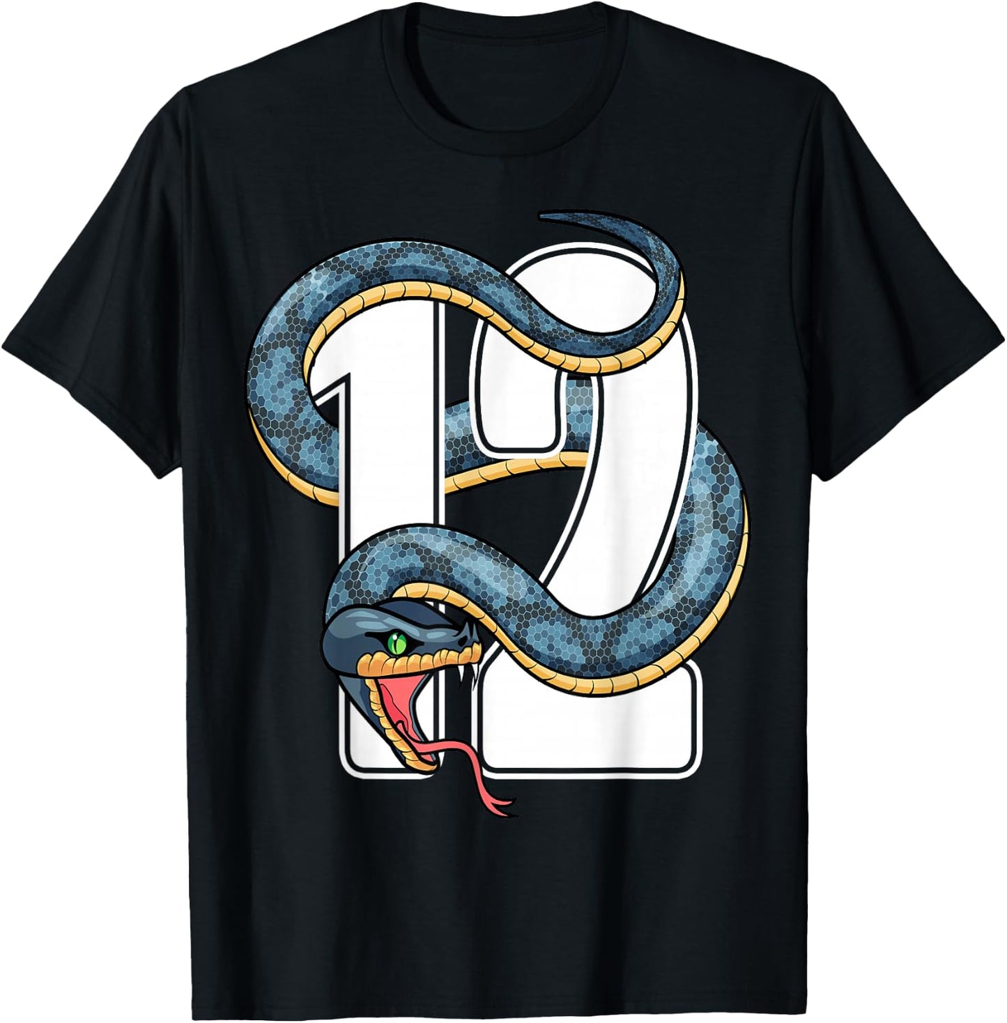12th Birthday Snake Twelve 12 Year Old Birthday Boy Girl T-Shirt - T-Shirt | Black